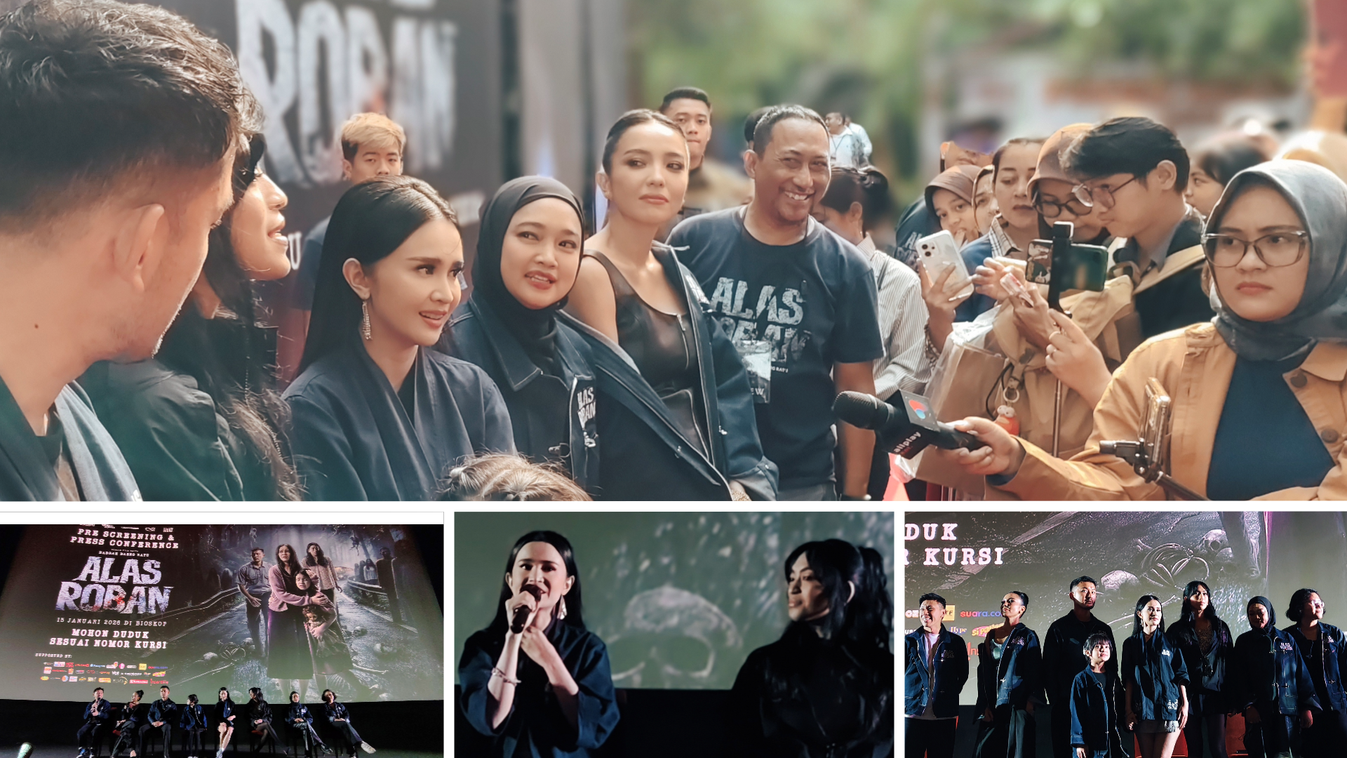 Konferensi pers gala premiere film Alas Roban, Senin, 5 Januari 2026 di Studio 2 Epicentrum XXI, Jakarta.*
